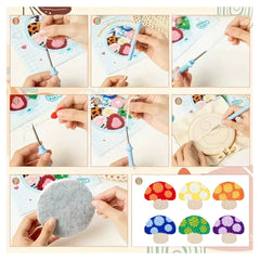 Knüpfset - 6 Pilz-Untersetzer