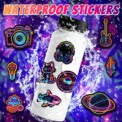 Sticker-Set - 50 Neon-Graffiti