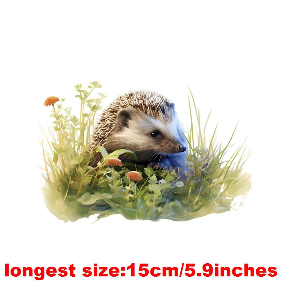Bügelaufkleber - 15cm Bunter Igel
