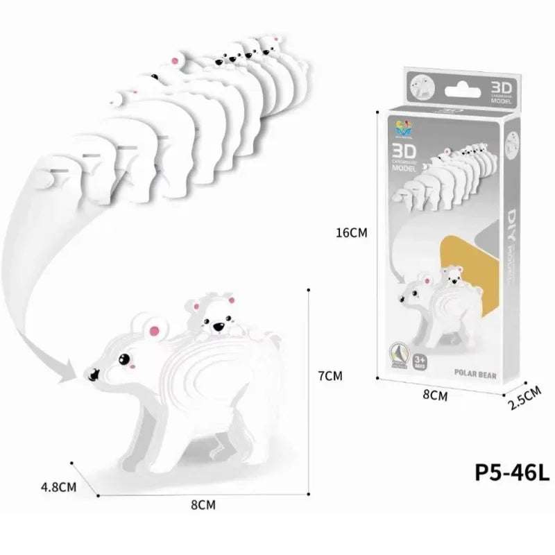 3D Puzzle - Cartoon Dinosaurier
