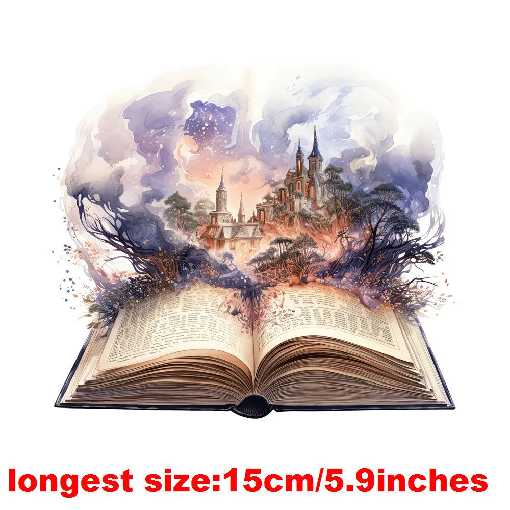 Bügelaufkleber - 15cm Traumland-Bücher