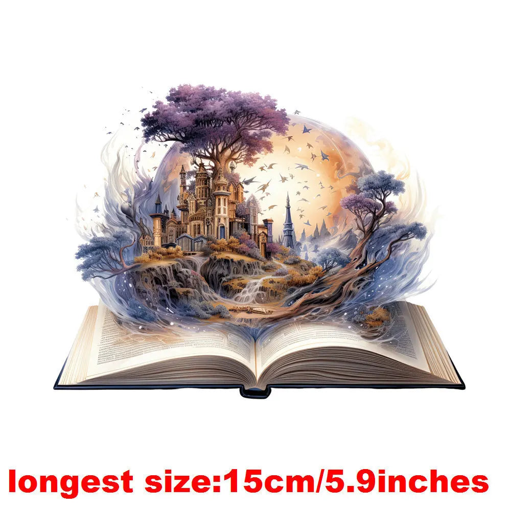 Bügelaufkleber - 15cm Traumland-Bücher