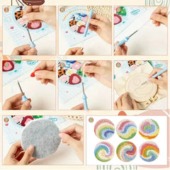 Knüpfset - 6 Blumen-Untersetzer