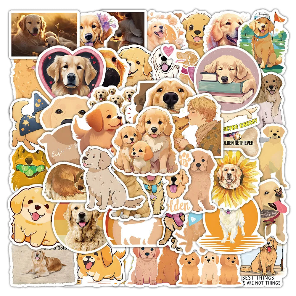 Sticker-Set - Golden Retriever (10/30/54 Stück)