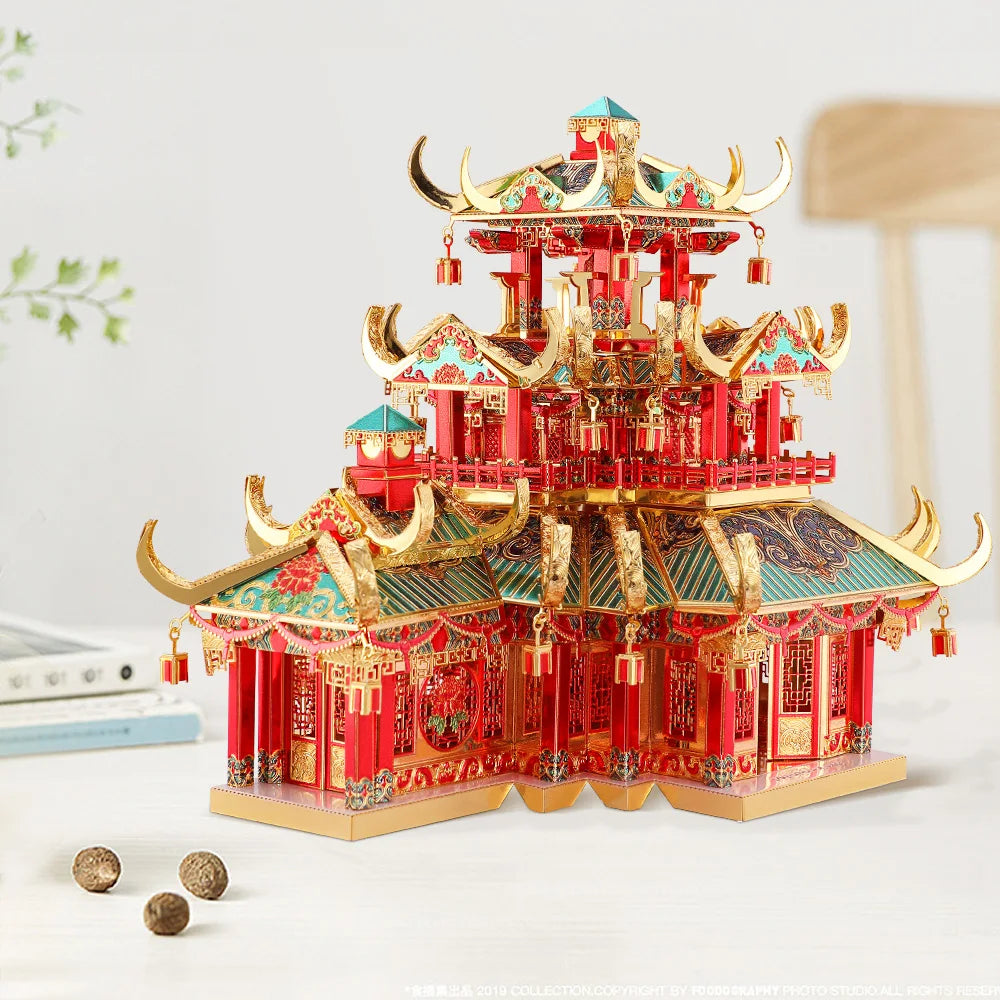 3D Metall-Puzzle - Chinesische Gebäude