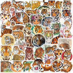 Sticker-Set - Tiger (10/30/50 Stück)