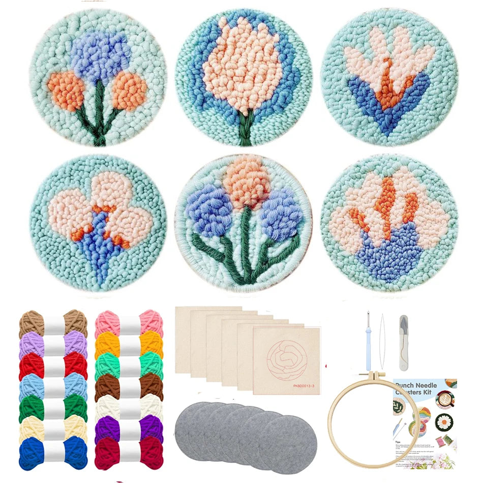 Knüpfset - 6 Untersetzer