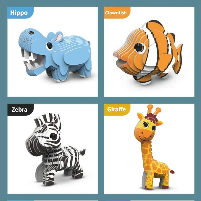 3D Puzzle - Kindergarten Tiere