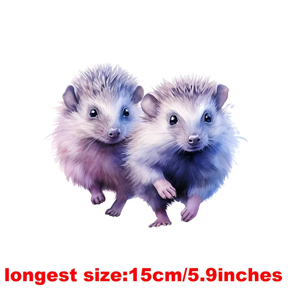Bügelaufkleber - 15cm Bunter Igel