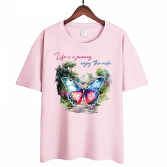 Bügelaufkleber - Schmetterling mit Sonnenblumen