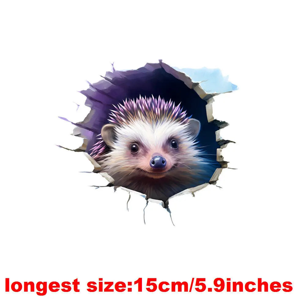 Bügelaufkleber - 15cm Bunter Igel