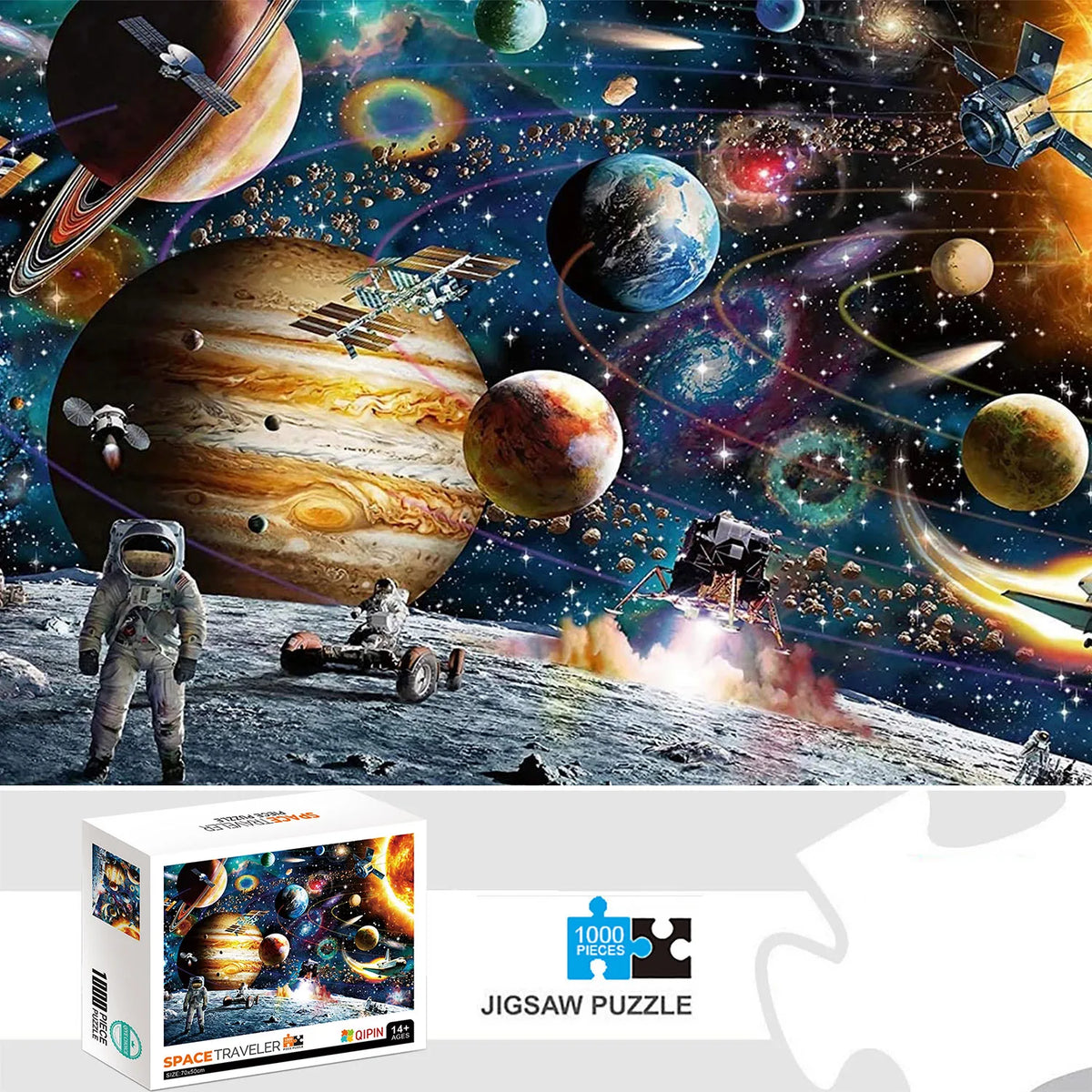 1000 Teile Puzzle - Schnee und Nordlichter