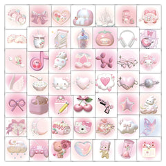 Sticker‑Set - 3D Hello‑Kitty Sticker (10‑54 Stk.)