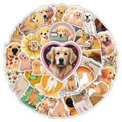 Sticker-Set - Golden Retriever (10/30/54 Stück)