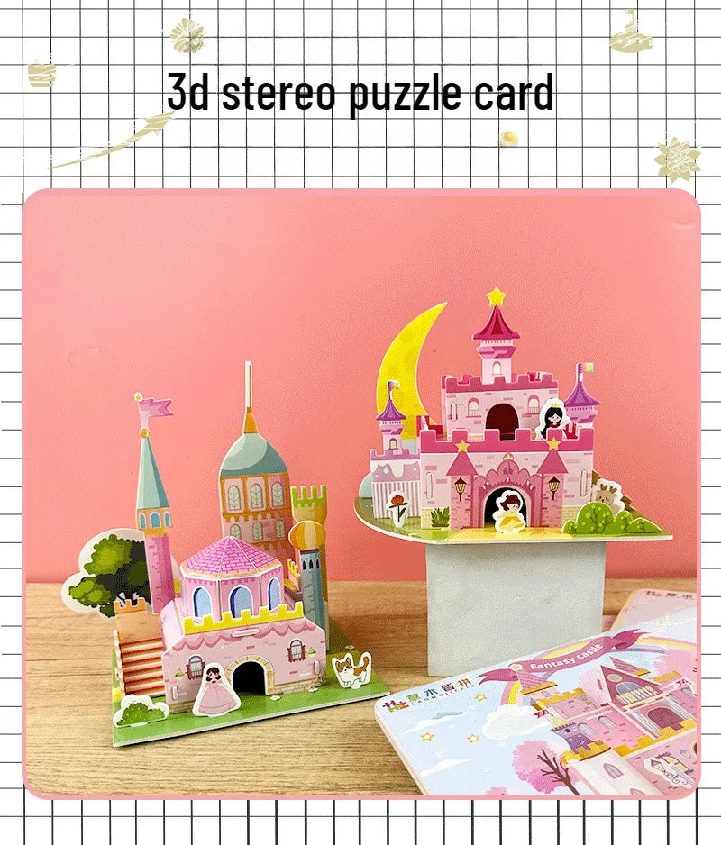 3D Holz-Puzzle - Schloss aus Papier