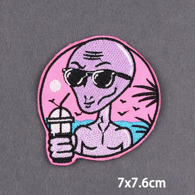 Bügelaufkleber - Alien