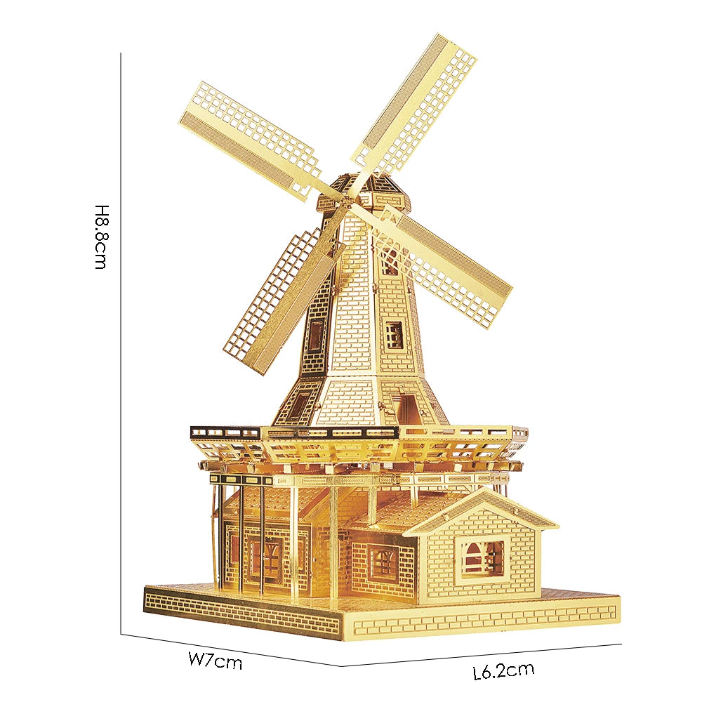 3D Metall-Puzzle - Holländische Windmühle