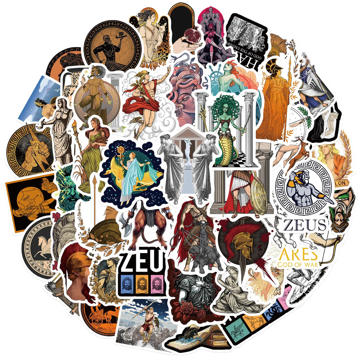 Sticker-Set - 50 Griechische Mythologie