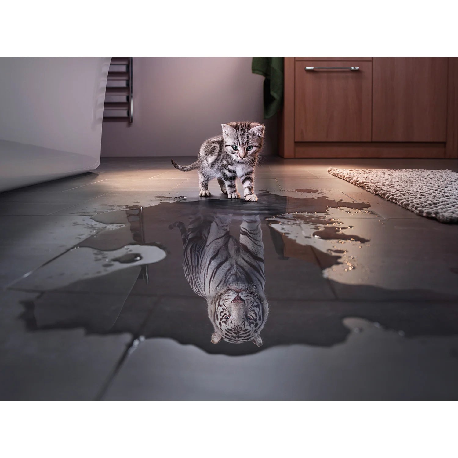 1000 Teile Puzzle - Katze und Tiger