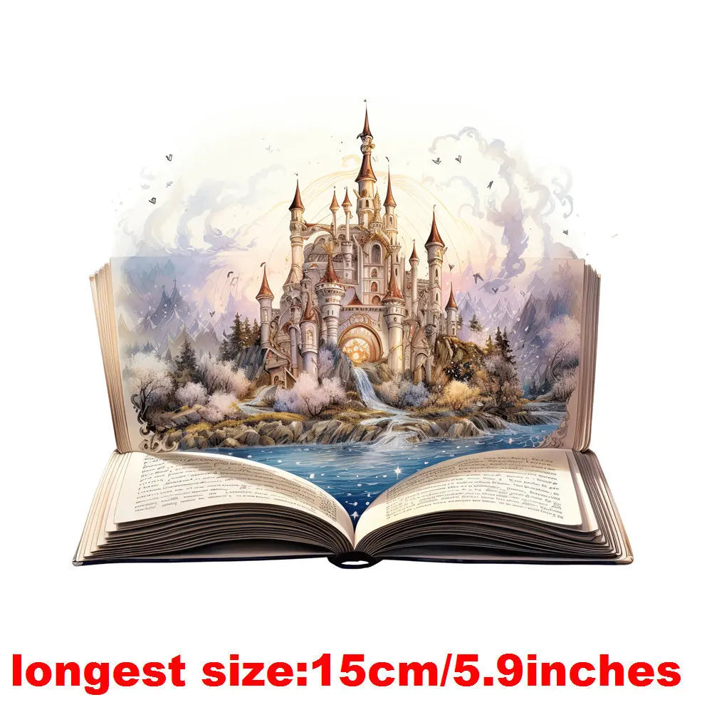 Bügelaufkleber - 15cm Traumland-Bücher