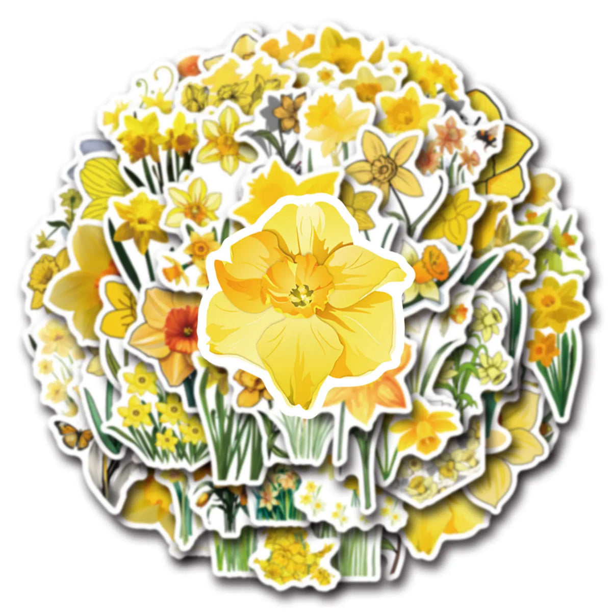 Sticker-Set - Narzissen (10/30/60 Stück)
