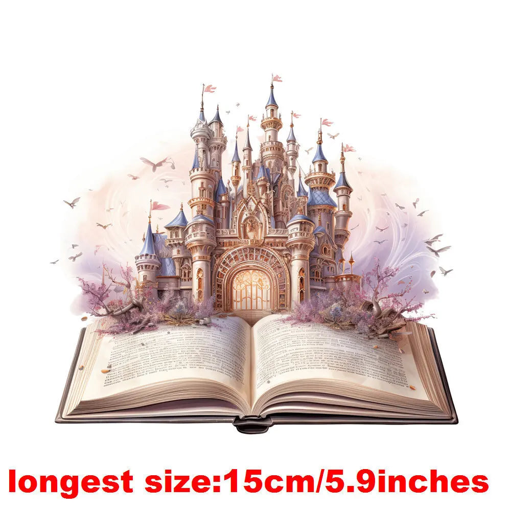 Bügelaufkleber - 15cm Traumland-Bücher