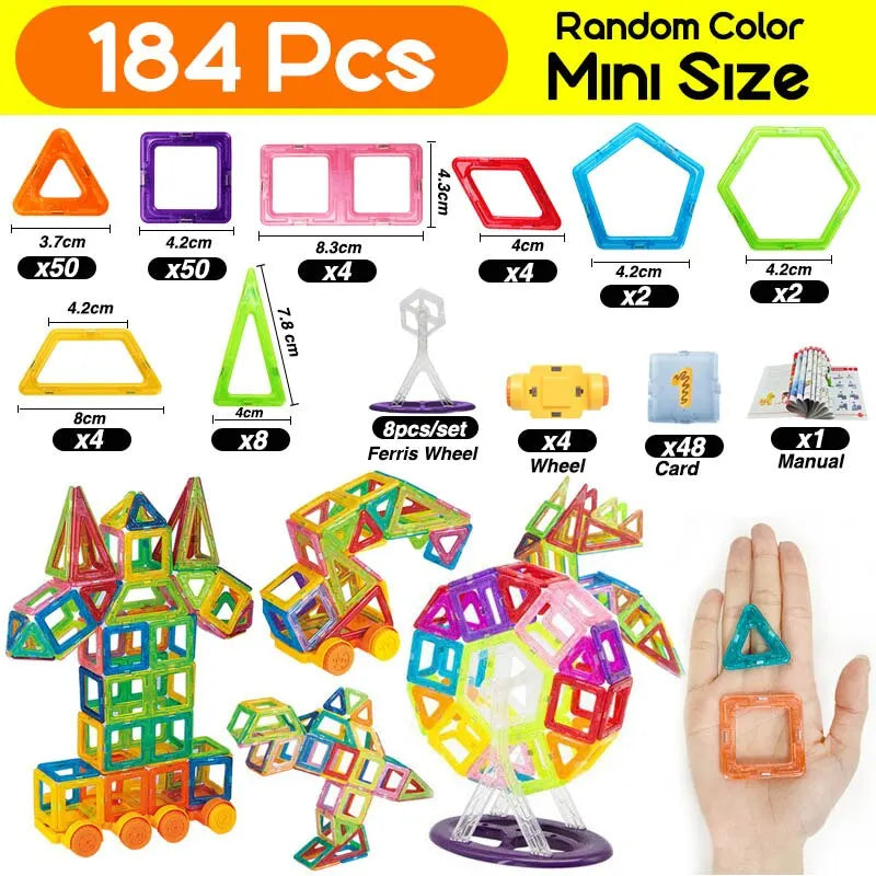 Magnetbausteine - Mini-Set für Jungen (64-184 Teile)