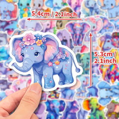 Sticker-Set - 50 Elefanten