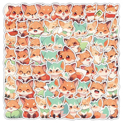 Sticker-Set - Niedliche Füchse (10/40/83 Stück)