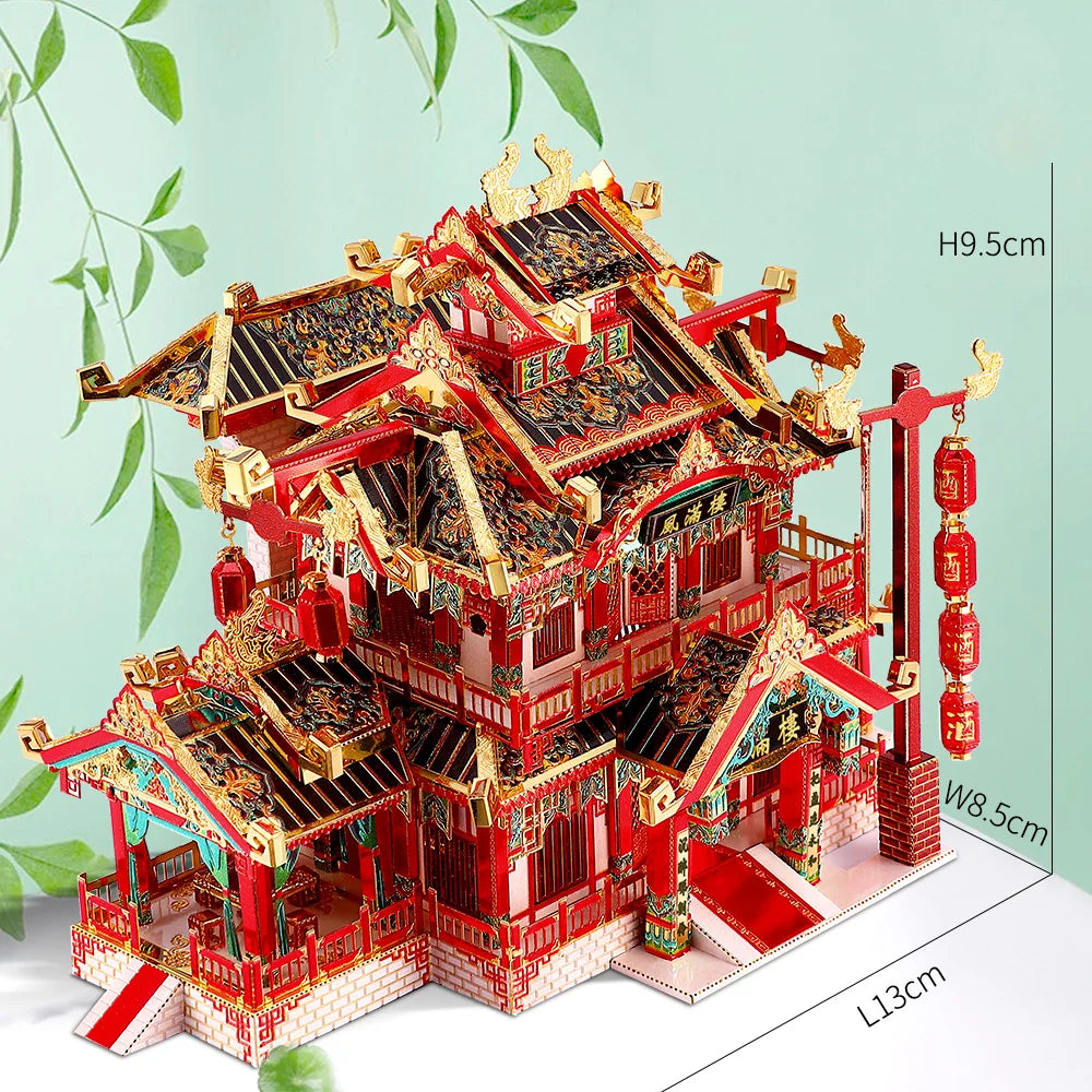 3D Metall-Puzzle - Chinesische Gebäude
