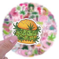 Sticker‑Set - Weed Cartoon‑Sticker (10‑110 Stk.)