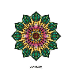 Bügelaufkleber - Mandala-Blumen (Thermoklebend)