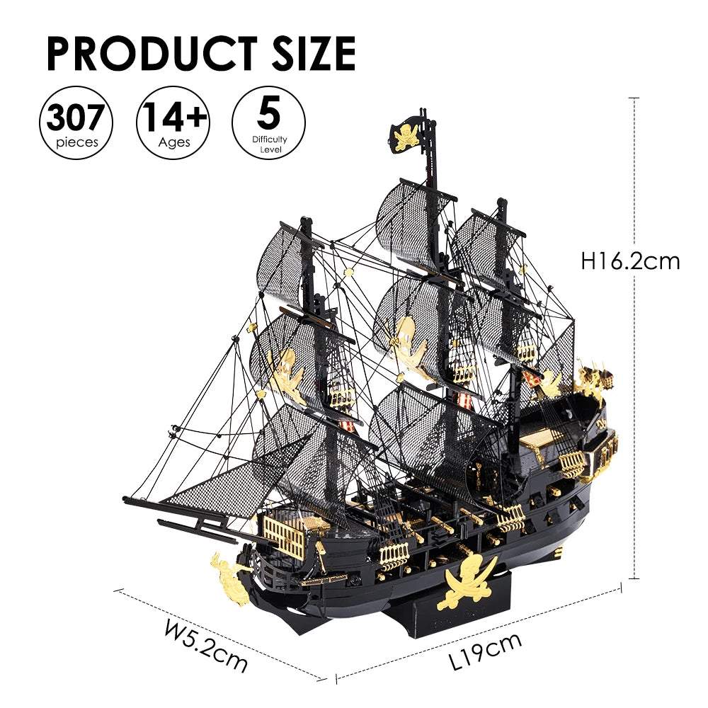 3D Metall-Puzzle - Black Pearl Schiff