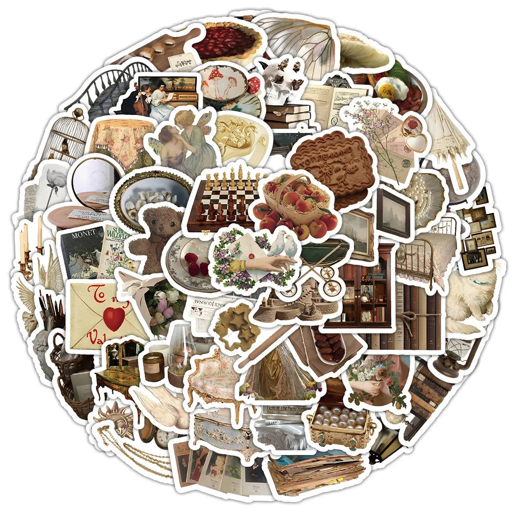 Sticker‑Set - Retro Nordic Royal‑Sticker (10‑100 Stk.)