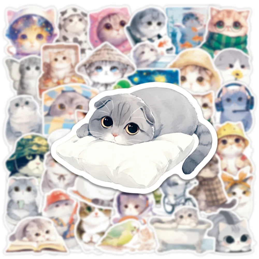 Sticker-Set - Süße Katzen (10/30/50 Stück)