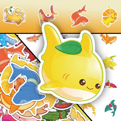 Sticker‑Set - Obst & Hai Fun‑Sticker (10‑54 Stk.)