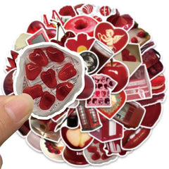 Sticker‑Set - Rote Retro Graffiti‑Sticker (10‑50 Stk.)