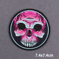 Bügelaufkleber - Schädel