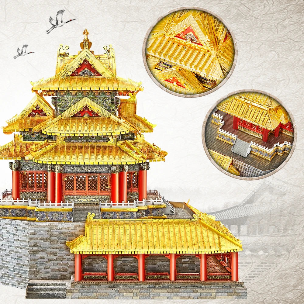 3D Metall-Puzzle - Wachturm der Verbotenen Stadt