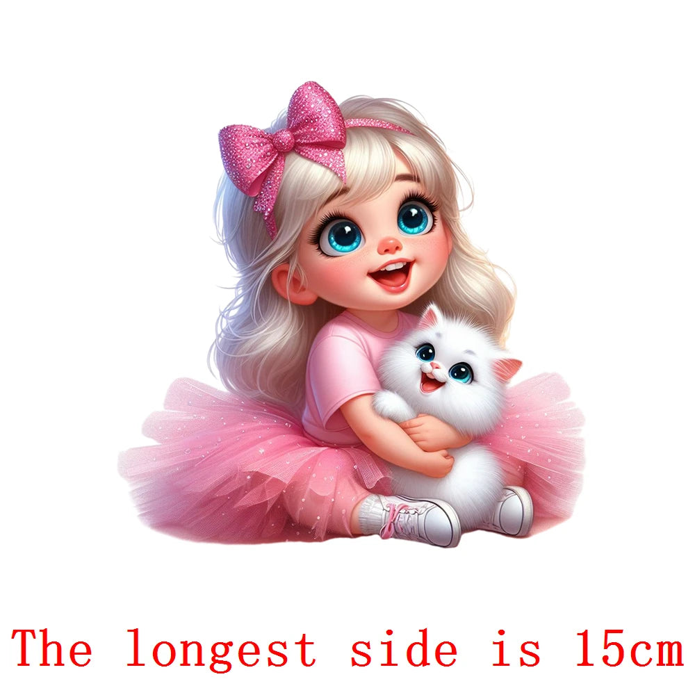 Bügelaufkleber - 15cm Rosa Prinzessin