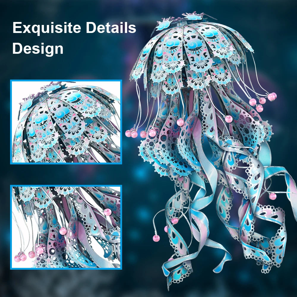 3D Metall-Puzzle - Bunte Qualle