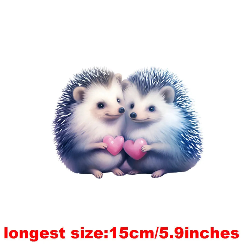 Bügelaufkleber - 15cm Bunter Igel
