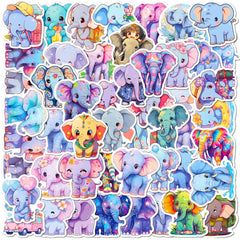 Sticker-Set - 50 Elefanten