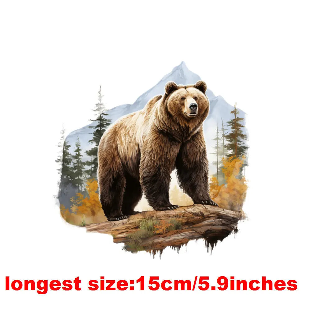 Bügelaufkleber - 15cm Waldtiere