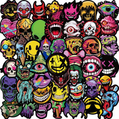 Sticker-Set - 50 Horror-Totenköpfe
