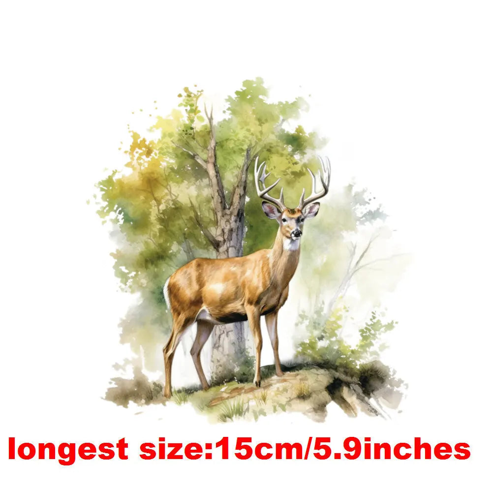 Bügelaufkleber - 15cm Waldtiere