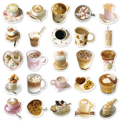 Sticker‑Set - Kaffee & Afternoon‑Tea Sticker (10‑50 Stk.)
