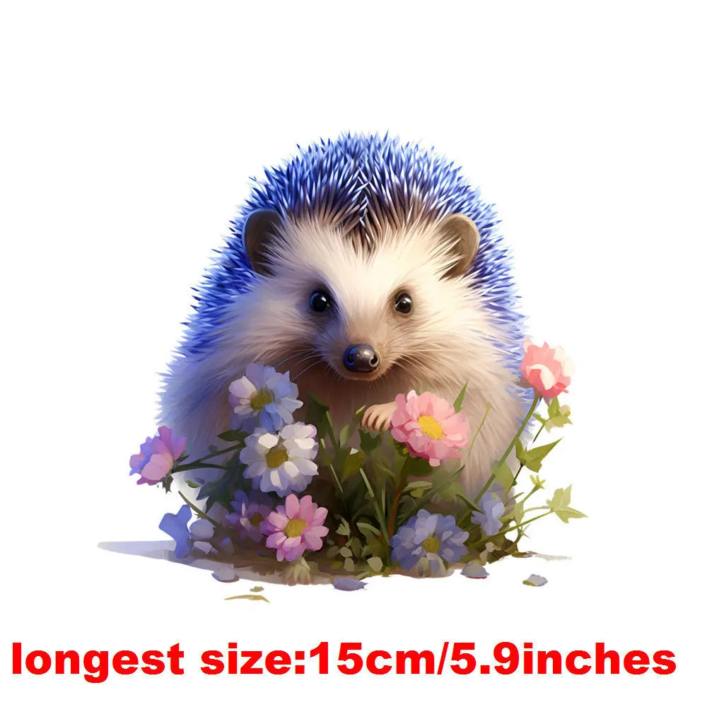 Bügelaufkleber - 15cm Bunter Igel