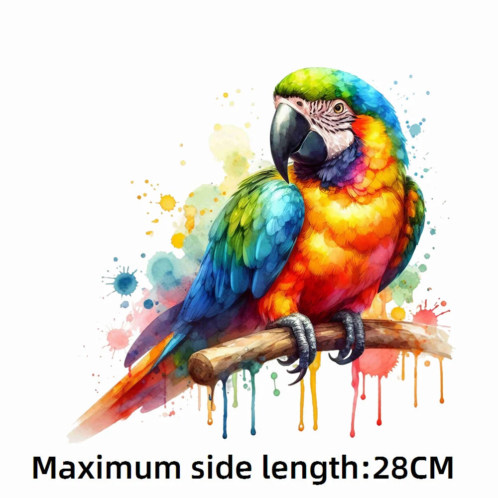 Bügelaufkleber - Regenbogenvögel