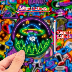 Sticker-Set - 50 Neon-Lichter